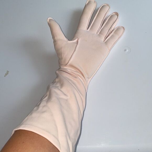 Vtg Stetson light pink long nylon gloves - Picture 6 of 8